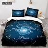 Комплект постельного белья Constellation Aries Galaxy Theme 2/3 шт. Комплект постельного белья King Size Полиэстеровый пододеяльник для любителя Constellation