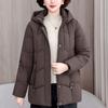Plus Size XL-5XL Middle Age Woman Winter Coats Hooded Elegant Loose Thick Warm Parkas Female Jacket
