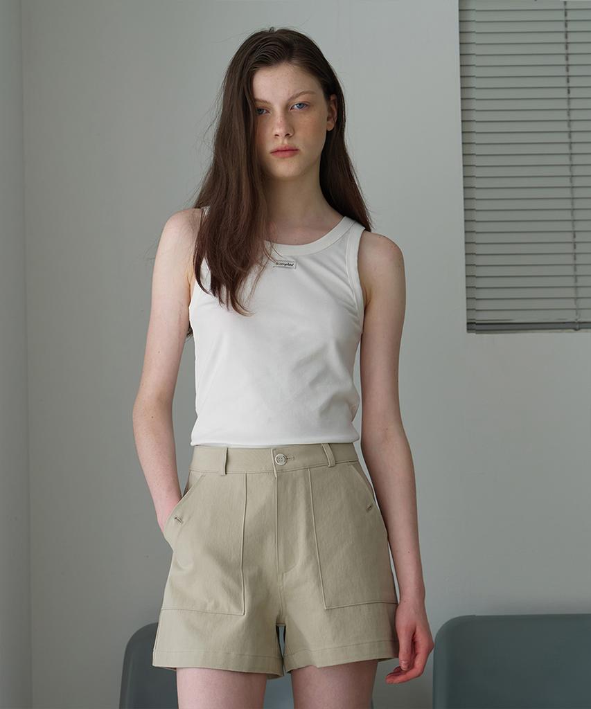 BUT'TON Pocket Button Shorts (Khaki)