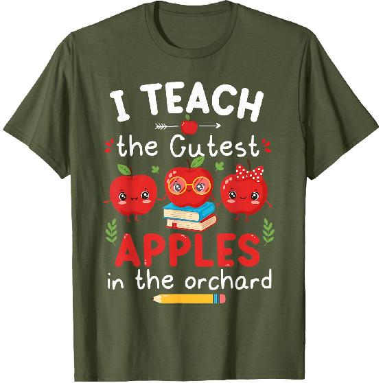I Teach the Cutest Apples in the Orchard Cute Fall Teacher T-Shirt