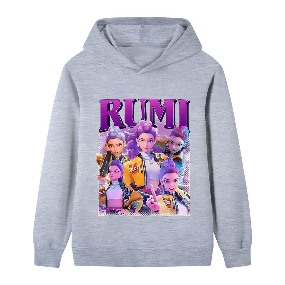 B1208 Детская толстовка с длинными рукавами и принтом Kpop Rumi Zoey Mira