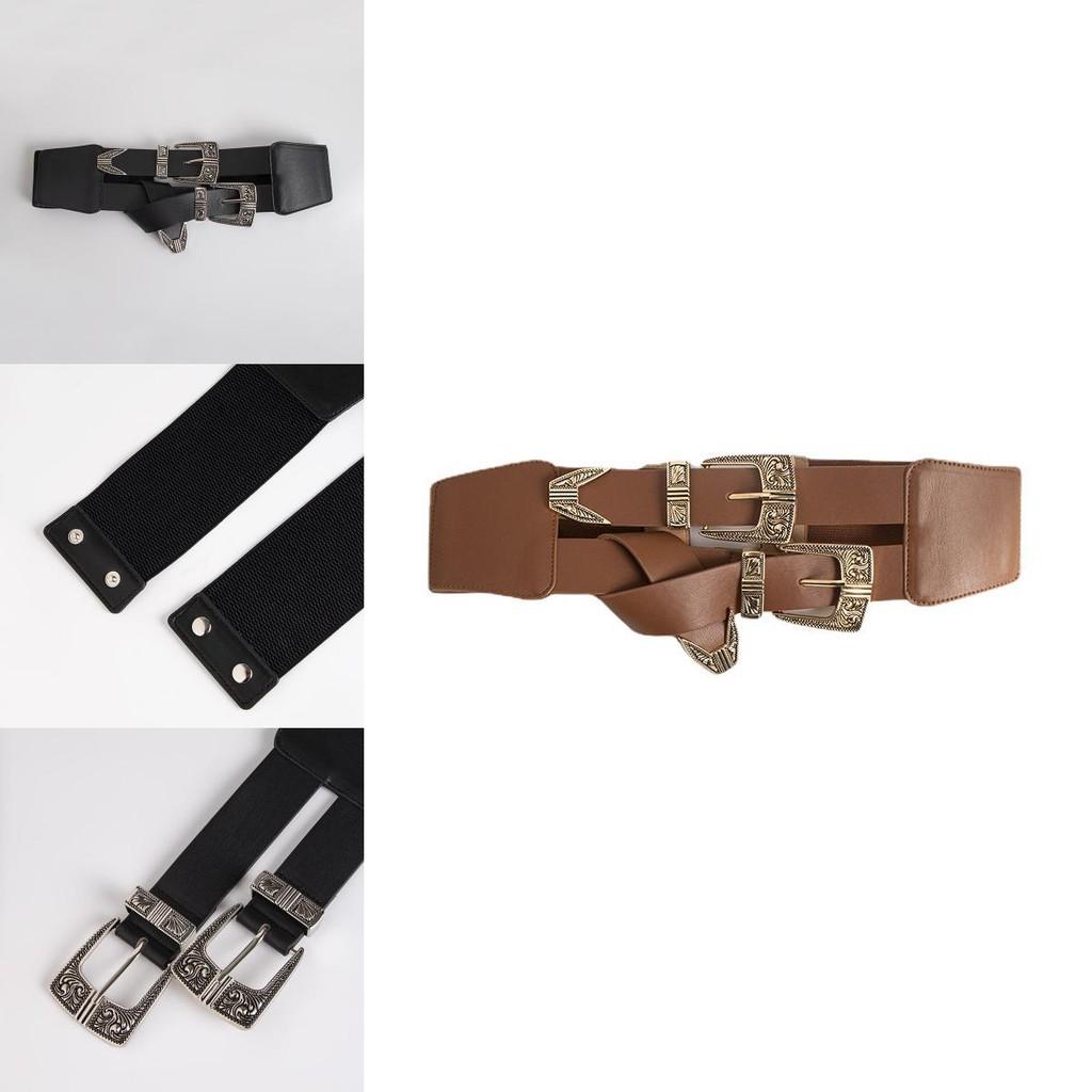 Leather Cowgirl Inspired Waist Cincher With Sculpted Embroidery For Fashionable Women