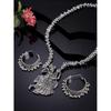 Shining Diva Fashion Последний стильный традиционный набор украшений из окисленного серебра для женщин