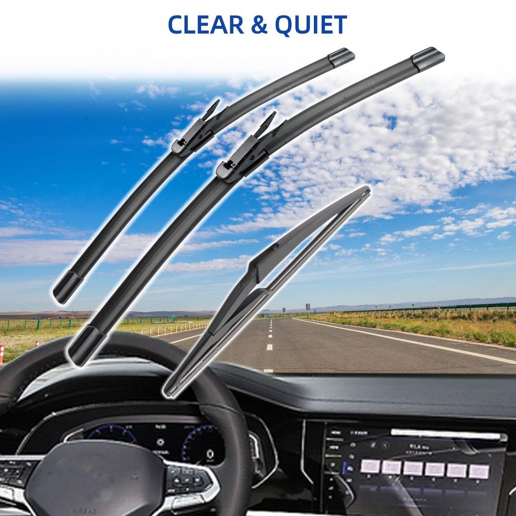 3 шт. для Benz M ML Class W164 2006-2015 28 "21" 12 "передние и задние щетки стеклоочистителя лобовое стекло резак для окон аксессуары 2011 2012 2013 2014 2015