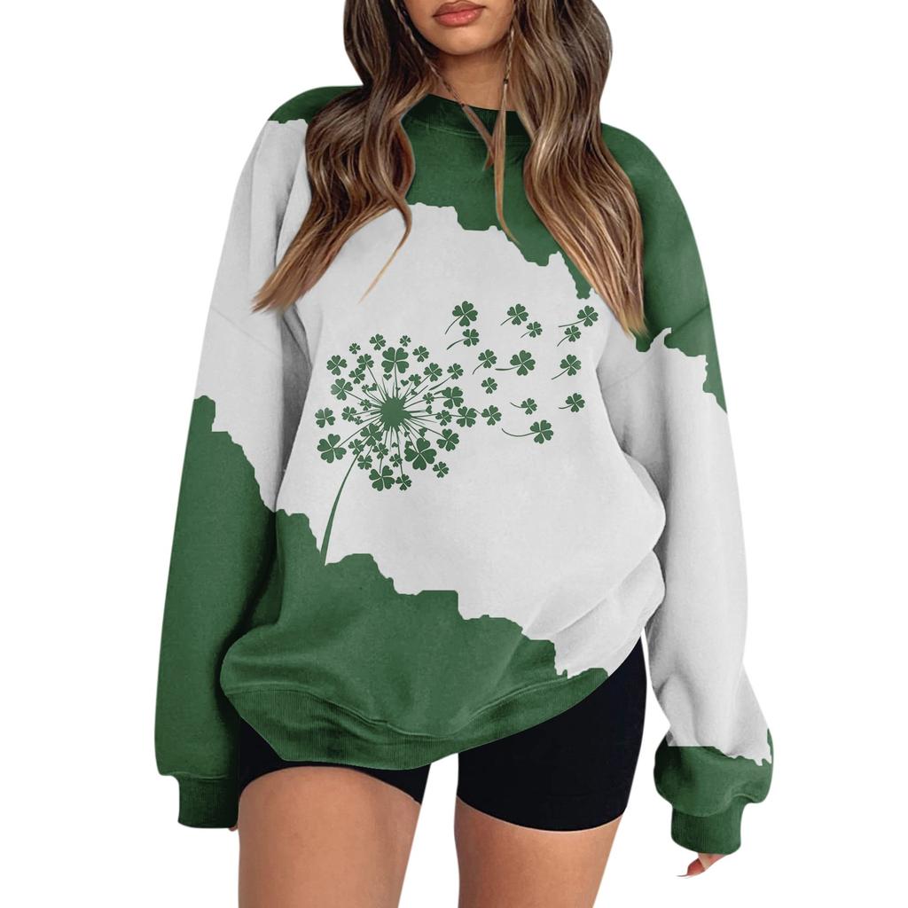 Женская повседневная мода ко Дню святого Валентина с принтом, длинным рукавом, круглым вырезом, толстовки, пуловеры, топы