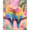 Acrylic Picture Painting By Numbers Parrot Animals Modern Canvas Painting Marker By Number For Home Decors