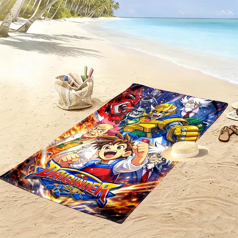 Daigunder Gambar Robot Print Beach Towel, Large Soft Quick Dry Towel for Beach Camping Swimming