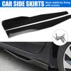Universal 2PCS Car Side Skirts Lip Kits Glossy Black ABS Blade Style Spoiler Lip Kits for Sedan Coupe Hatchback Exterior Styling