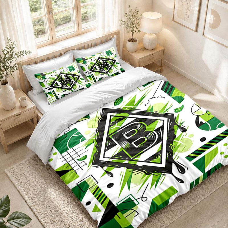 Bedding Set 1 Duvet Cover 2 Pillowcases Borussia Mönchengladbach Print Bedroom Home Decoration