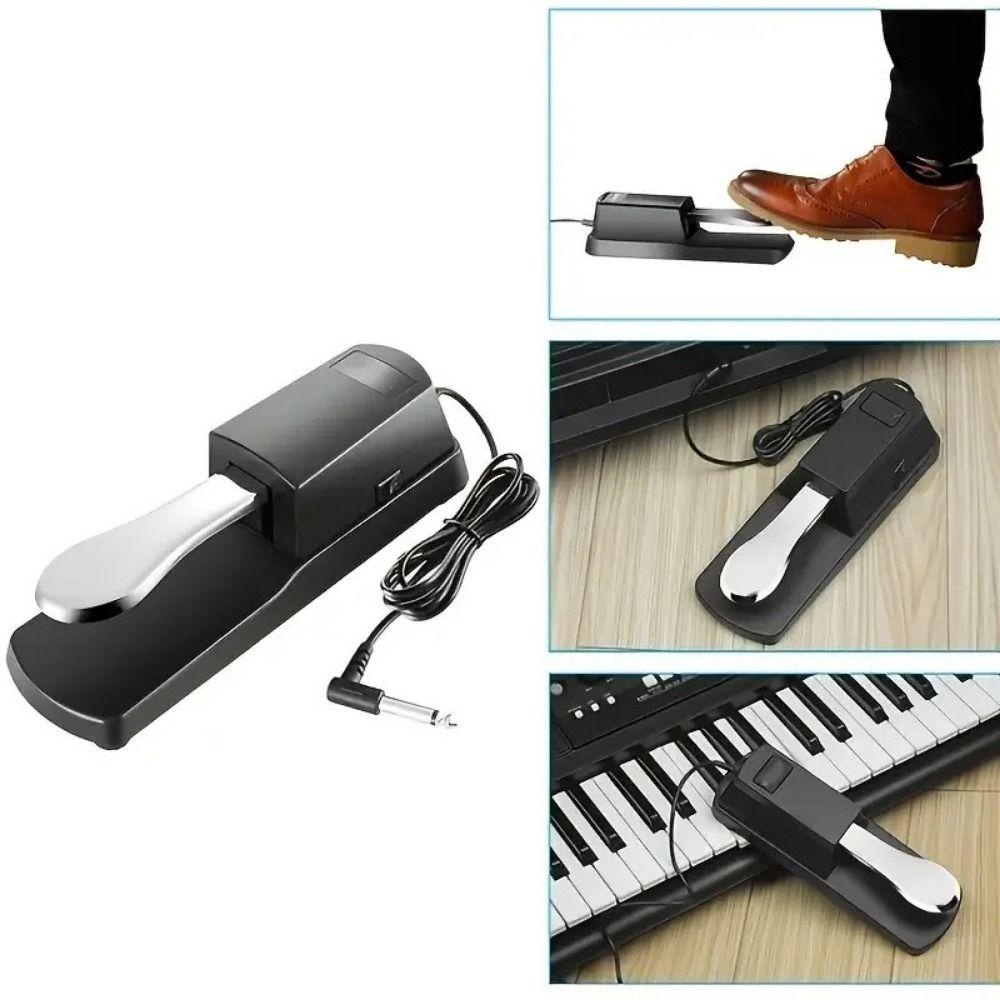 Anti-Slip Piano Sustain Pedal 2 Color Sound Delay Pedal Electric Piano Keyboard Electronic Organ