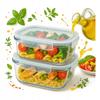 1040ml Glass Container Lunchbox for Food Airtight for School, Work