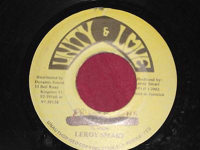 7-дюймовая пластинка LEROY SMART - Private Line NONE Unity & Love 2002 Ямайка Регги, Ска и Даб Б/У