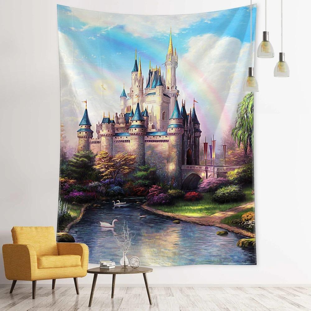 Oil Painting Forest Decoration Tapestry Bedroom Living Room Tapestry Home Wall Decoration Tapestry