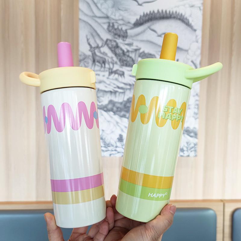 Cute Fashion Girls Insulated Stainless Steel Travel Mug With Handle For Office And Outdoors