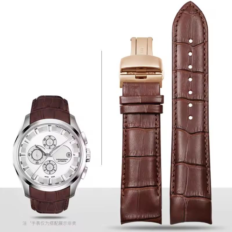 Изогнутый Кожаный Ремешок для Часов 22мм 23мм 24мм для Tissot Couturier T035 Ремешок для Часов Стальная Пряжка Браслет на Запястье