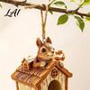 Creative Outdoor Tree Ornament Resin Squirrel Bird Feeder Hanging Large Capacity Feeder Garden Wild for Backyard Patio Decoration