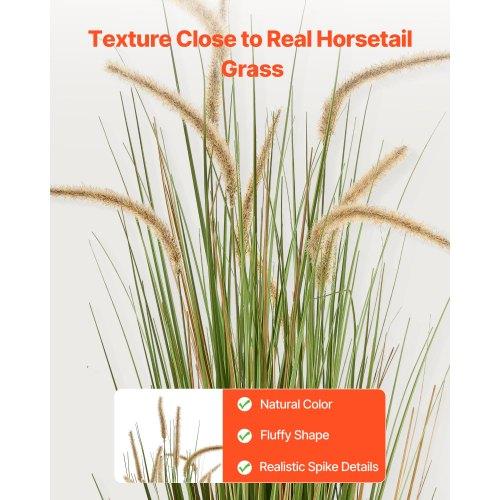 VEVOR Artificial Grass Plant, 2 Pack 1194mm Horsetail Reed Grass in Pot