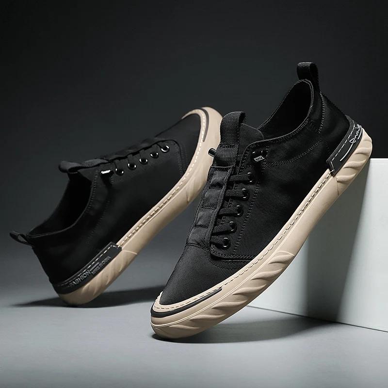 2024 Новая повседневная обувь Мужские кроссовки Уличные парусиновые туфли для ходьбы Лоферы Удобная мужская обувь tenis hombres