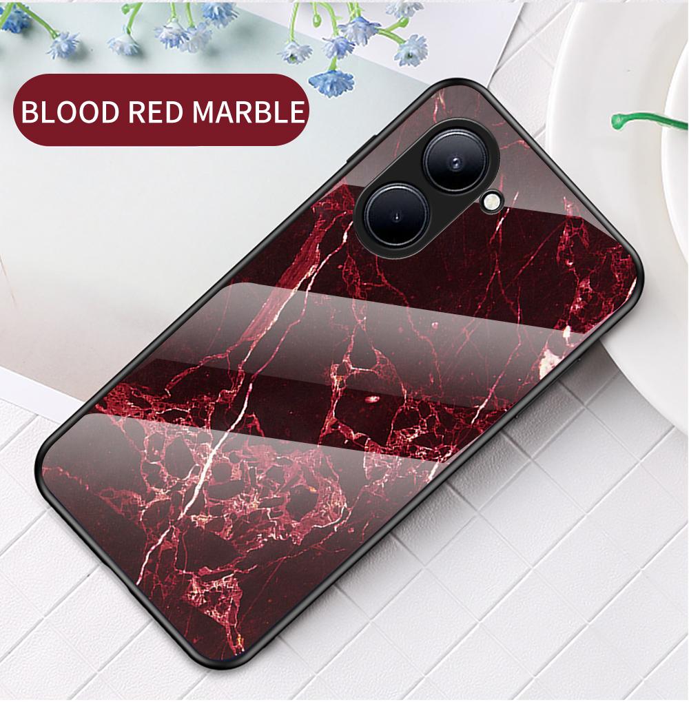 Чехол для Realme 6s Narzo 50i 50A Prime 20 50 30A C12 C25 C25s C30 C31 C33 C35, чехол из мраморного закаленного стекла, задняя крышка