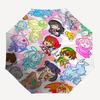 1pc Outdoor Umbrella with Chibi Characters | Automatic Opening & Closing | Portable 3-Fold Design | 8-Rib Iron Frame | Perfect Gift for Fans, Tra