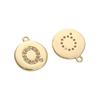 Copper Zirconium Inlaid Circular 26 Letter Pendant For DIY Jewelry Making Craft Accessories