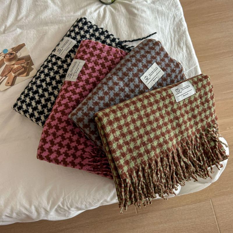 Scarf Women's Autumn and Winter New Imitation Cashmere Warm Scarf Couple Versatile Shawl Medium and Long Scarf