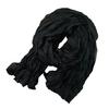 Women Scarf Solid Color Pleated Long Scarf Retro Autumn Winter Warm Long Scarf Soft Vintage Inspired Scarf