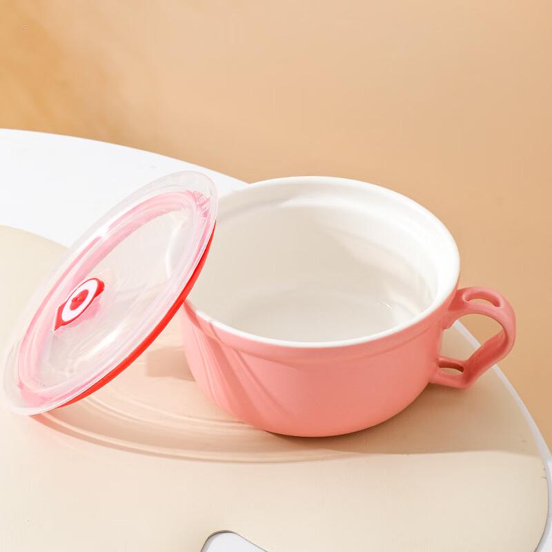 Керамическая миска Wutuo для лапши быстрого приготовления и супа с крышкой