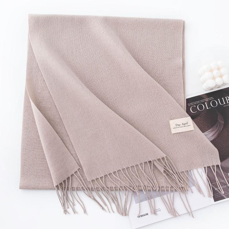 Morandi Color Scarf Shawl Solid Color Cashmere Feel Long Winter Wrap Luxury Soft Fashion Gift Lightweight Women’s Neck Scarf