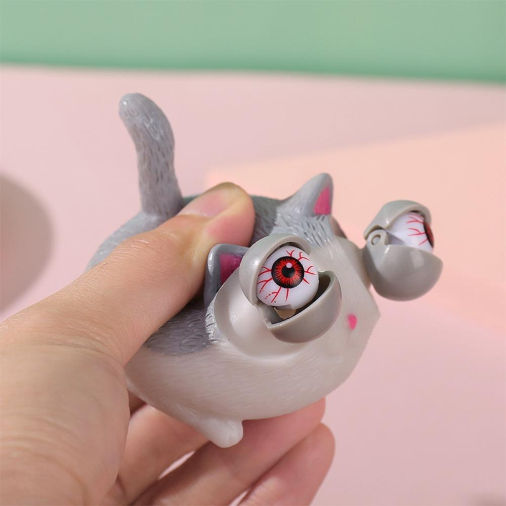 Gift Burst Eye Cat Soft Squeeze Toy Squeezing Sensory Toys Cat Vent Ball Burst Eye Cat Toy