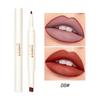 QIBEST Rotating Dual Tip Lipstick Lip Liner Matte Nourishing Matte Non-Fading Non-Stick Single Lipstick Makeup