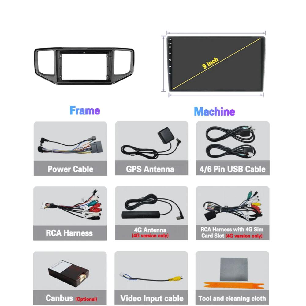 Видеоплеер Android 14 для Volkswagen VW Amarok 1 2016 - 2020 Мультимедийное головное устройство Автомобильный GPS Авто Радио Навигация DVD BT