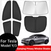Для Tesla Model Y Juniper 2020-2026 Солнцезащитный козырек на лобовое стекло Чехол-солнцезащита на боковые и задние окна Защитный козырек Защита от посторонних глаз