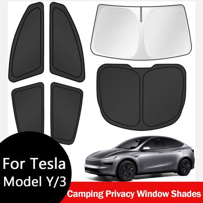 Для Model Y Juniper 2020-2026 Солнцезащитный козырек на лобовое стекло Чехол-солнцезащита на боковые и задние окна Защитный козырек Защита от посторонних глаз