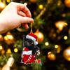 Christmas Tree Hanging Ornaments Santa Hat Acrylic Pendant Festive Animal-Themed Decorations for Home Festive Party Charms Gifts