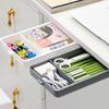 Self Stick Pencil Tray Under Desk Drawer Storage Box Hidden Stationery Organizer Stand For Pens Office Home Storage Organizer