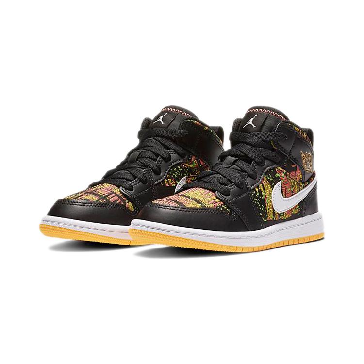 Jordan 1 Mid PS Черный Лазерный Оранжевый 640737-003