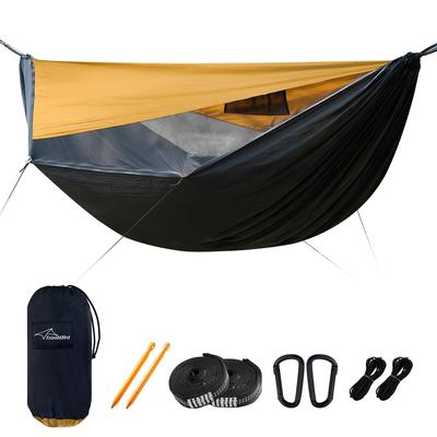 Travel Bird Mosquito Ridge 70D Нейлон Большой Легкий Подходит для Открытых Парков Гамак, Интегрированный, Солнцезащитный козырек, Сетка, Веревка, 290140СМ, Легкий,
