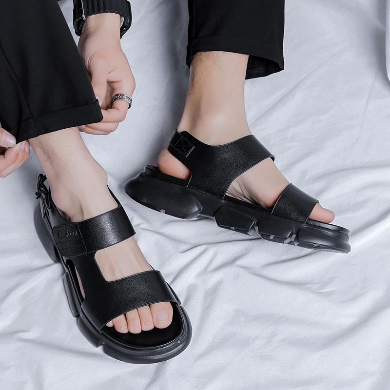 Мода Модные тенденции Мужские сандалии на толстой подошве Летние сандалии Мужские Повседневные Пляжные сандалии для отпуска Противоскользящие Износостойкие Мужские сандалии