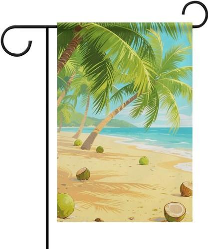 Garden ag Welcome Garden ags Tropical Beach Double Sided, 12x18 Inch XXQ