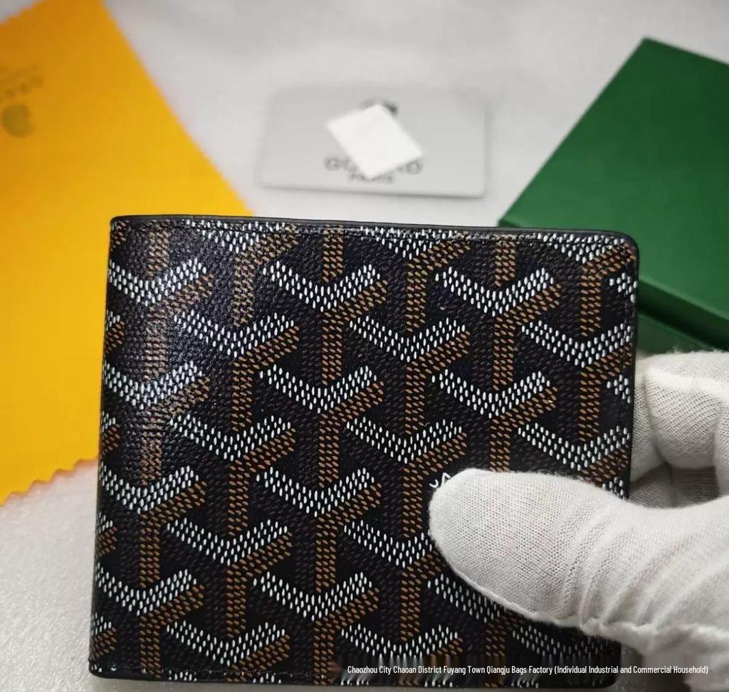 Трендовый кошелек «гусиная лапка» 2025: Стиль Goyard, Множество отделений для карт, Универсальный модный аксессуар в европейском и американском стиле.