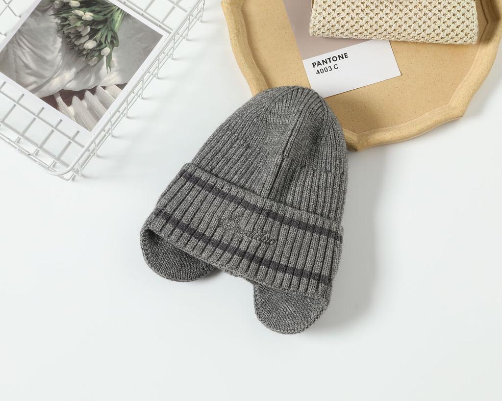 Осенне-зимняя вязаная шапка с надписью «Ухо защитное», флисовая, утепленная, для верховой езды, ветрозащитная, теплая, шерстяная, модная, холодная шапка