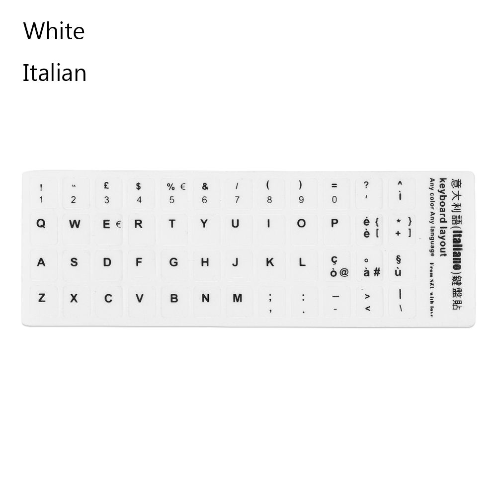 Нескользящие наклейки на клавиатуру с английским, арабским, испанским алфавитом и русскими буквами