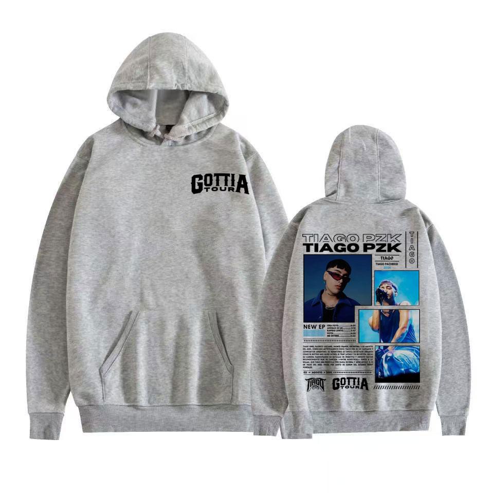 Rapper Tiago Pzk Gottia Tour New Album 2025 Hoodie Men Women Fashion Hip Hop Punk Sweatshirts Comfort Fleece Long Sleeve Hoodies