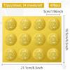CRASPIRE 408Pcs Attendance Award Clock Gold Foil Embossed Stickers 2" Self Adhesive Envelopes Seals Round Labels for Wedding Invitation Graduation