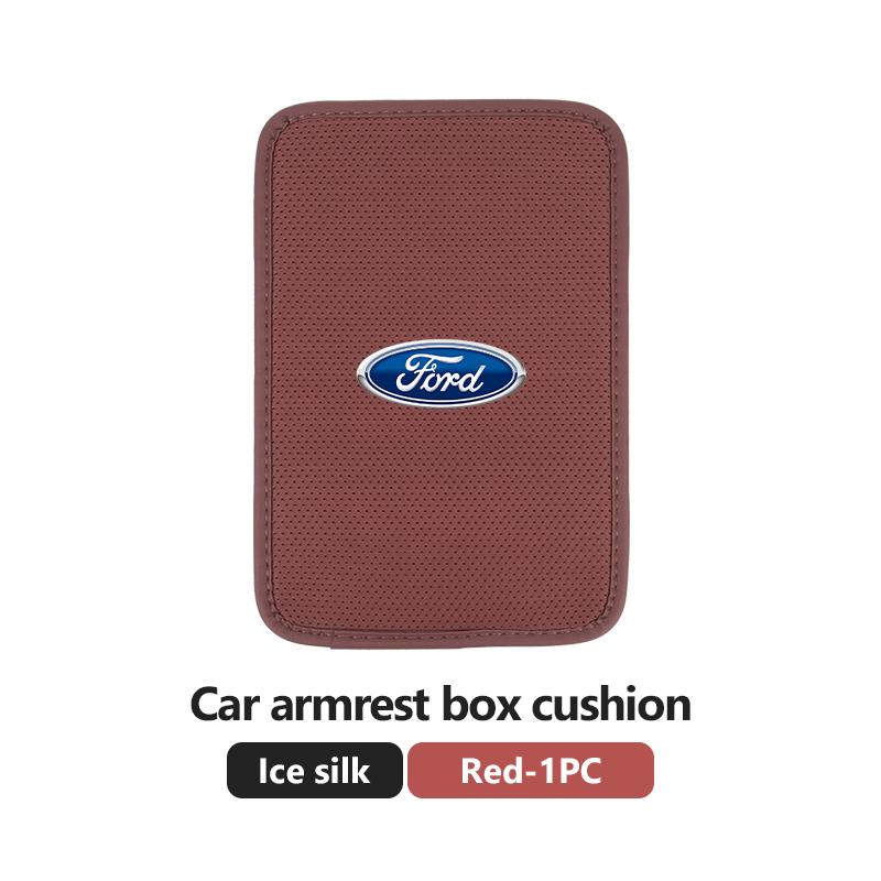 DFXB4 For Ford Car Armrest Cushion Leather Ice Silk Anti Scratch Console Cover Escape Ecosport Fusion Explorer Expedition Taurus