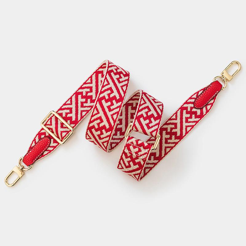 Snowflake Pattern Adjustable Wide Shoulder Strap Crossbody Handbag Strap in European and American Style