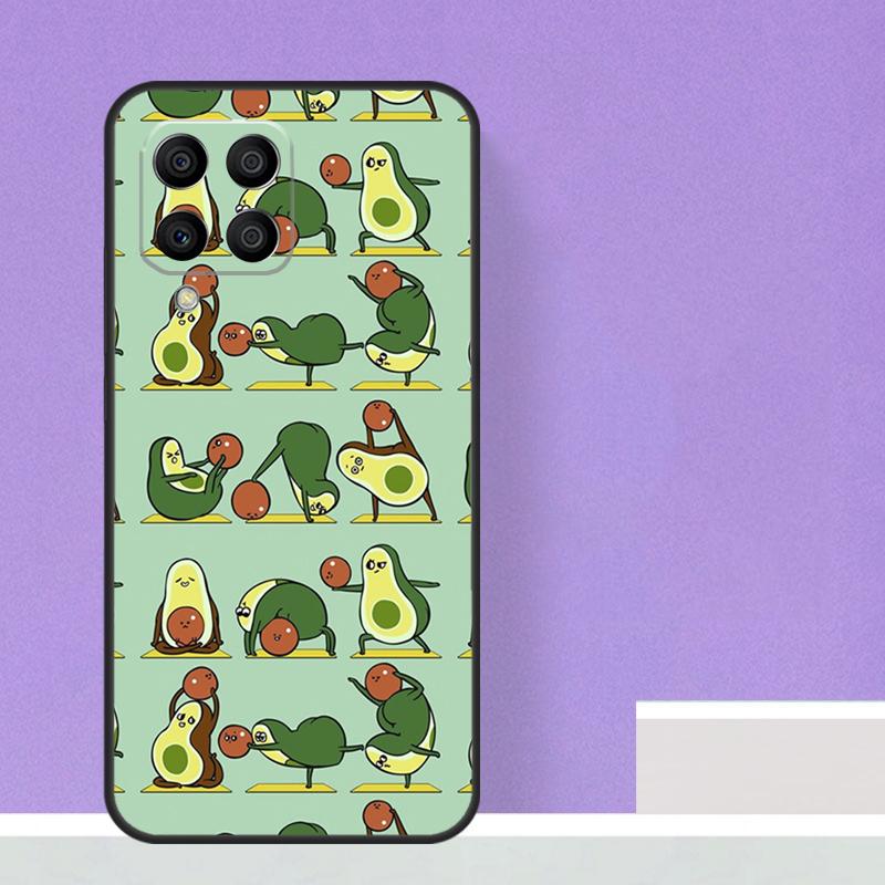Забавный узор «Авокадо Йога» для Samsung Galaxy M13 M33 M53 M12 M32 M52 M14 M34 M54 M20 M51 M21 M30s M31s M15 M55 Чехол