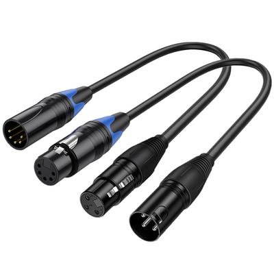 XLR Папа 3 контакта к XLR Мама 5 контактов Аудиокабель или XLR Мама 3 контакта к XLR Папа 5 контактов AUX Шнур для Микрофонных Микшеров