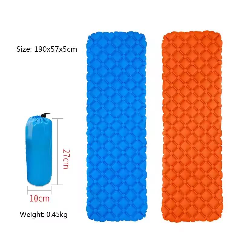 Premium 5cm Inflatable Camping Sleeping Pad, Waterproof Mat with Built-in Foot Pump for Outdoor Hiking & Picnics